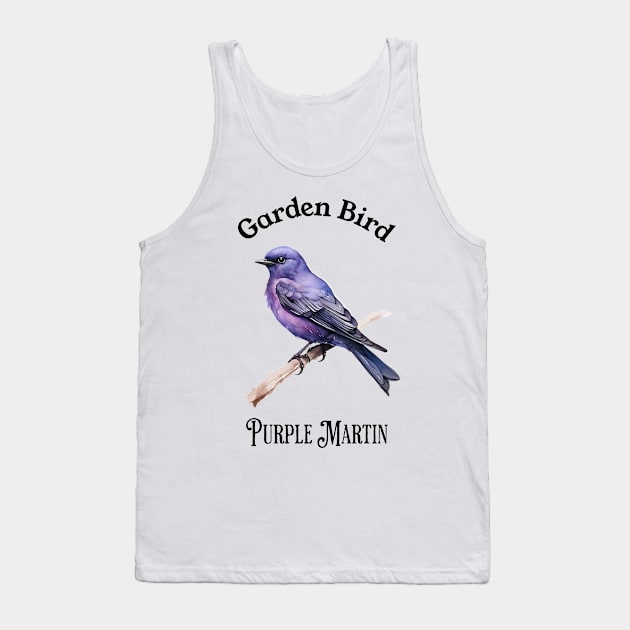 Garden Bird Purple Martin Tank Top by DavidBriotArt